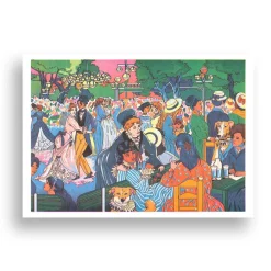 Affiche Bal du moulin de la Galette (Auguste Renoir) de María Jesús Contreras - Kiblind