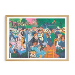 Affiche Bal du moulin de la Galette (Auguste Renoir) de María Jesús Contreras - Kiblind