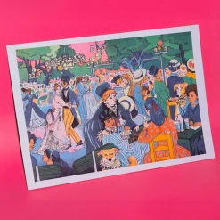 Affiche Bal du moulin de la Galette (Auguste Renoir) de María Jesús Contreras - Kiblind