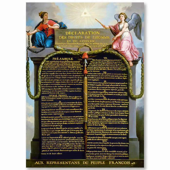 Affiche Déclaration des Droits de l'Homme et du Citoyen
