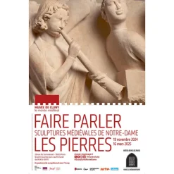 Affiche de l'exposition Faire parler les pierres. Sculptures médiévales de Notre-Dame - 40x60 cm