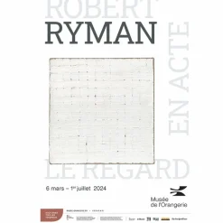 Affiche de l'exposition - Robert Ryman, Le regard en acte - 40x60 cm Affiches Et Reproductions