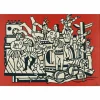 Affiche Fernand Léger - La Grande Parade sur fond rouge, 1953