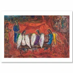 New Affiche Marc Chagall - Abraham et les trois anges - 50 x 70 cm Affiches Et Reproductions