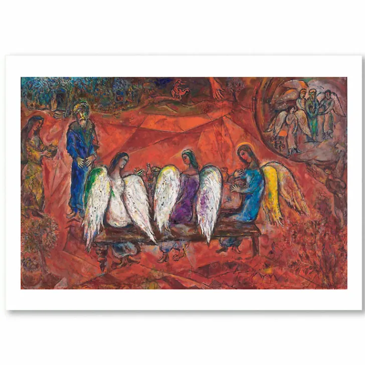 New Affiche Marc Chagall - Abraham et les trois anges - 50 x 70 cm Affiches Et Reproductions