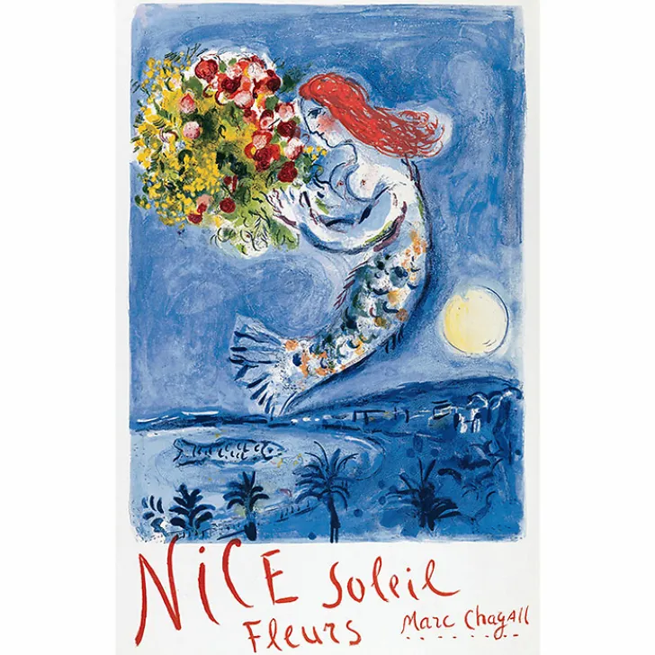 Outlet Affiche Marc Chagall - La Baie des anges, 1962 - 50x70cm Affiches Et Reproductions