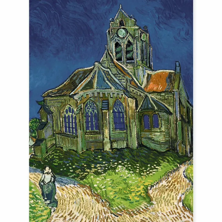 Online Affiche Vincent Van Gogh - L'église d'Auvers-sur-Oise, 1890 - 50x70cm Affiches Et Reproductions