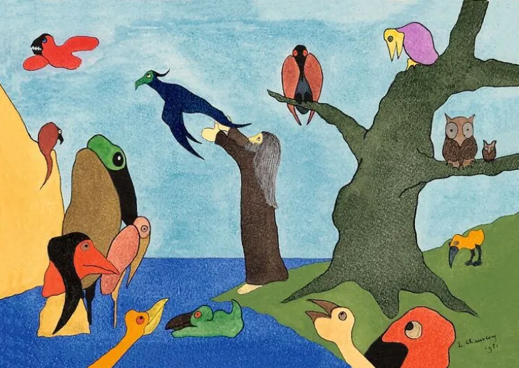 Online Ancien Testament « Dieu crée les oiseaux », N°9, 1921 (panneaux aluminium) Panneaux Aluminium