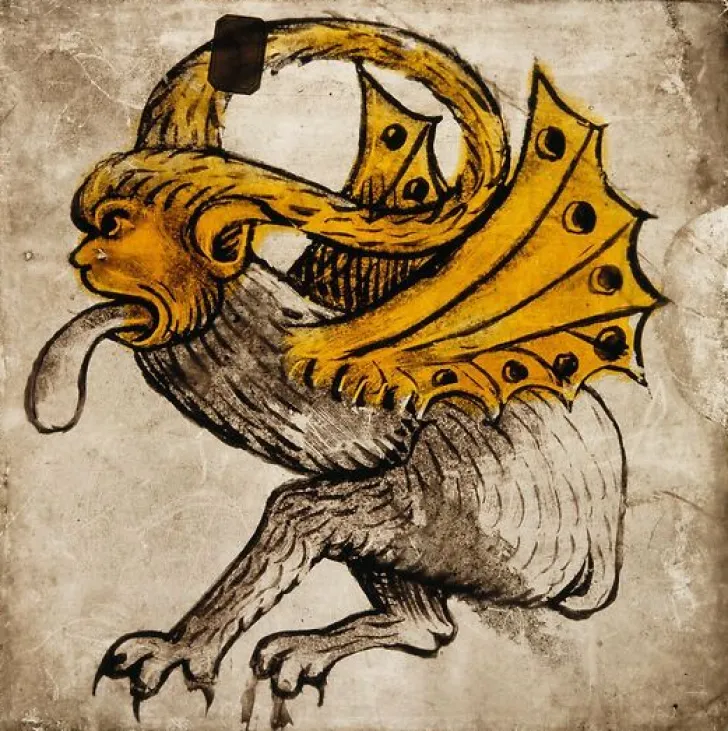 Best Animal fantastique tirant la langue, à pattes de quadrupède, tête et ailes de dragon (toiles sur châssis) Toiles Sur Châssis|Toiles Sans Cadre