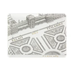 Hot Assiette rectangulaire "Plan de Turgot" - Or, Porcelaine Art De La Table