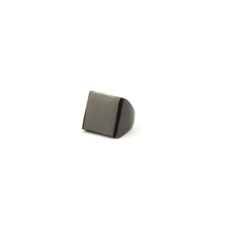Outlet Bague carrée en corne noire unie M Bagues