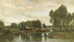 Bateaux sur l'Oise (toiles sur châssis)