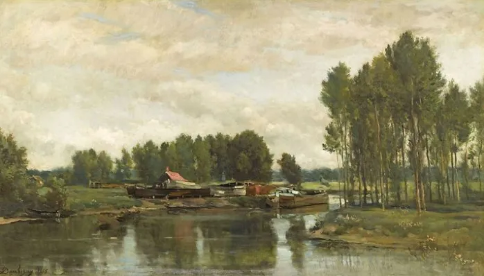 Bateaux sur l'Oise (toiles sur châssis)