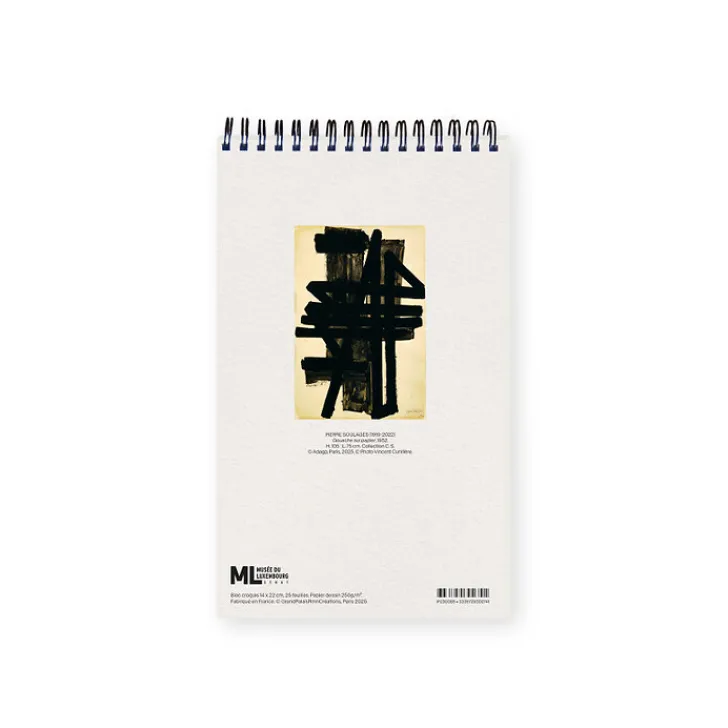 Outlet Bloc croquis Pierre Soulages - Gouache sur papier, 1952 Cahiers Et Carnets