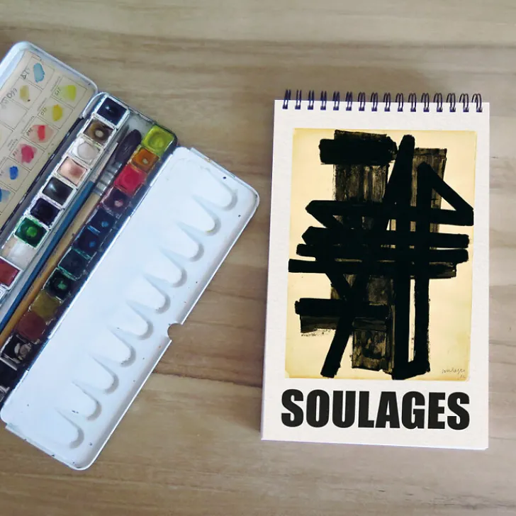 Outlet Bloc croquis Pierre Soulages - Gouache sur papier, 1952 Cahiers Et Carnets