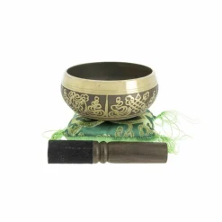 Clearance Bol chantant Tibétain avec Symboles - Noir 10 cm Art De La Maison