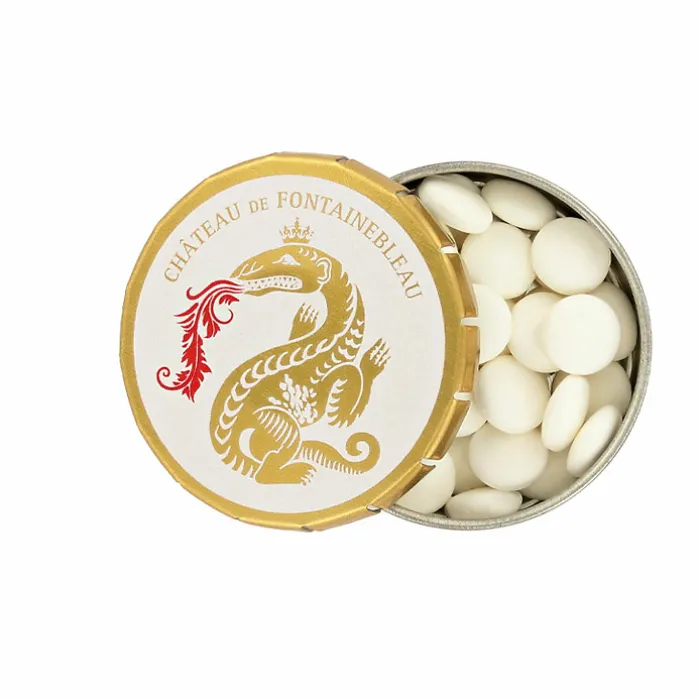 Boîte de bonbons saveur menthe - Salamandre - Château de Fontainebleau