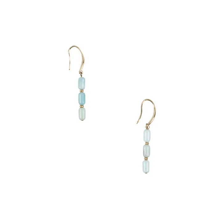 Clearance Boucles d'oreille pendantes Antiques avec pierres azur Boucles D'Oreilles