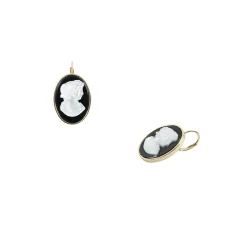 Boucles d'oreilles Camée Flore