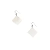Boucles d'oreilles Carrés en nacre blanche - L'Indochineur