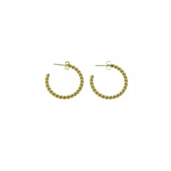 Boucles d'oreilles demi créoles torsadées