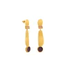 Boucles d'oreilles dorées collage lila - Joidart