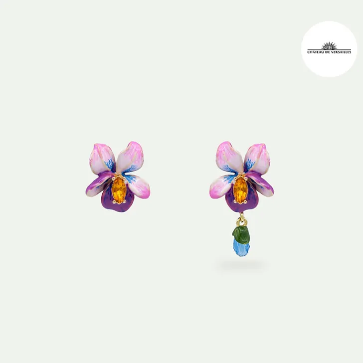 Online Boucles d'oreilles dormeuses Violette - Les Néréides Boucles D'Oreilles
