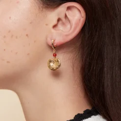 Boucles d'oreilles Nymphéa Perle de cornaline - Les Cleias