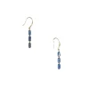 Boucles d'oreilles pendantes Antiques avec pierres bleues