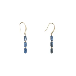 Boucles d'oreilles pendantes Antiques avec pierres bleues