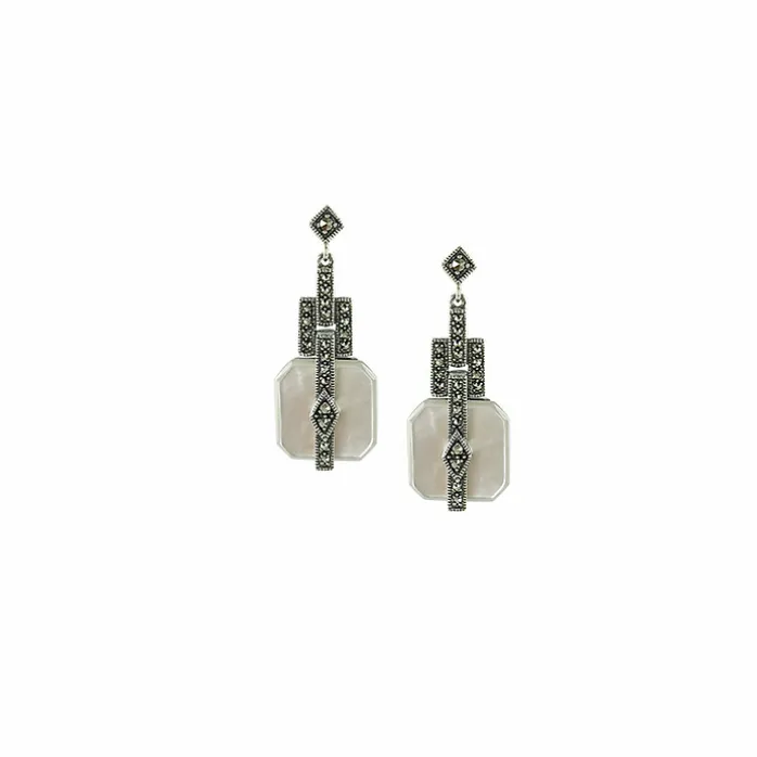 Boucles d'oreilles Rosine Nacre - La Metrop Compagnie