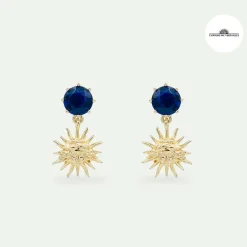 Boucles d'oreilles Soleil Dormeuses - Les Néréides Boucles D'Oreilles