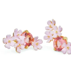 Best Boucles d'oreilles tiges Fleurs roses Berthe Morisot - Les Néréides X musée d'Orsay Boucles D'Oreilles