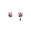 Boucles d'oreilles à tiges Violette - Les Néréides
