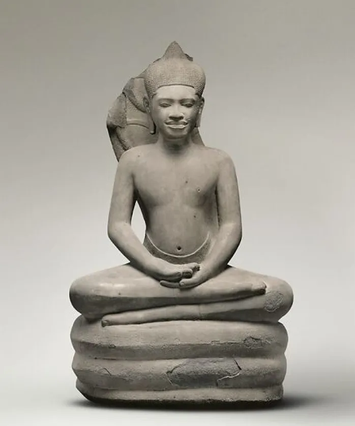 Bouddha en méditation sur le naga (toiles encadrées)