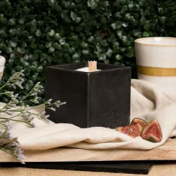 Discount Bougie Cube - Béton Anthracite 250g Senteurs