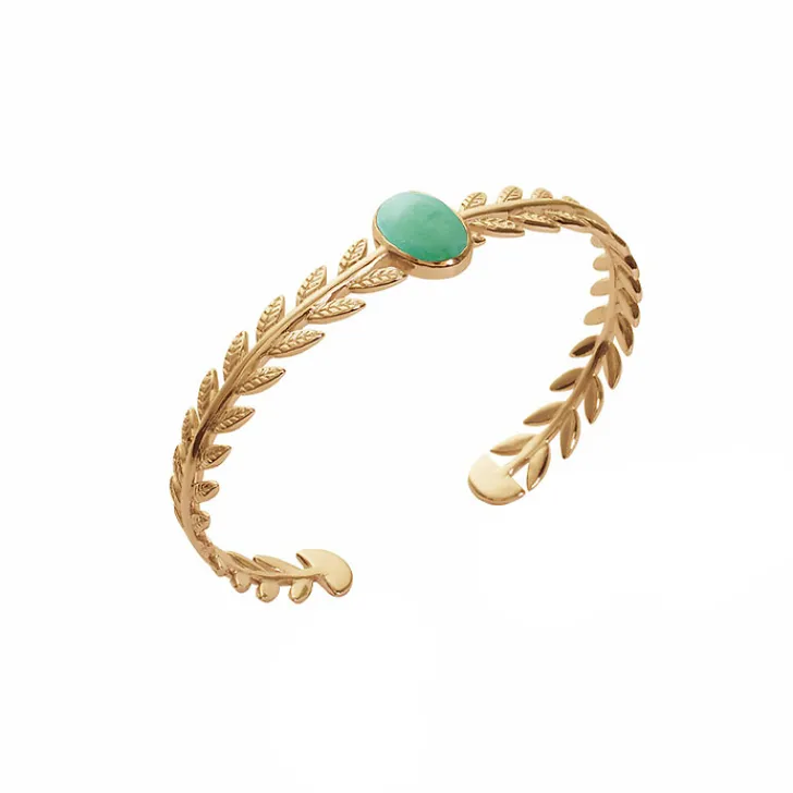 New Bracelet jonc Feuilles de laurier Bracelets