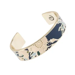 Bracelet jonc Hokusai - Cerisier et bouvreuil