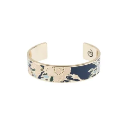 Bracelet jonc Hokusai - Cerisier et bouvreuil