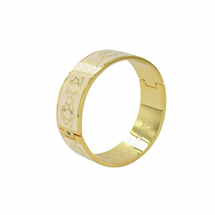Bracelet Nymphéas graphique Blanc sable