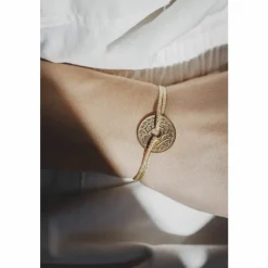 Bracelet République Française 10 centimes - Cordon doré