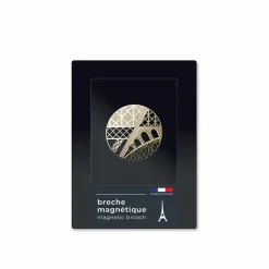 Broche magnétique Tour Eiffel Architecturale dorée - tout simplement,