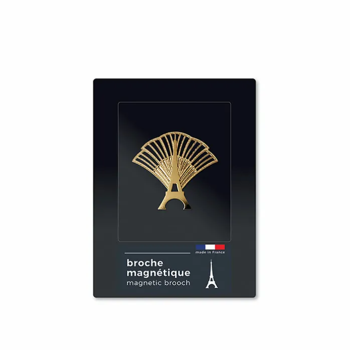 Broche magnétique Tour Eiffel Festif dorée - tout simplement,