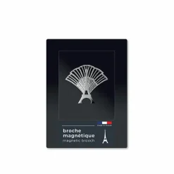 Broche magnétique Tour Eiffel Festif argentée - tout simplement,