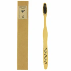 Brosse à dents en bambou avec emblèmes de Napoléon, avec son étui