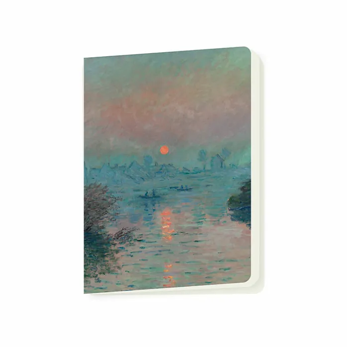 Cahier Claude Monet - Soleil couchant sur la Seine à Lavacourt, effet d'hiver, 1880