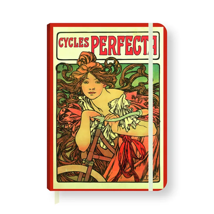 Discount Cahier à élastique Alphonse Mucha - Cycles perfecta, 1902 Cahiers Et Carnets