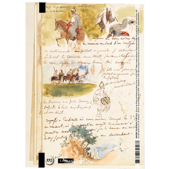 Cahier à élastique Eugène Delacroix - Cavaliers