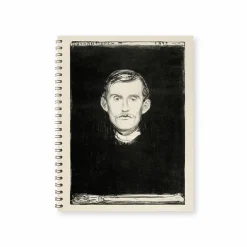 Discount Cahier à spirale Edvard Munch - Autoportrait au bras de squelette, 1895 Cahiers Et Carnets