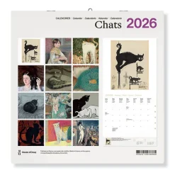 Calendrier 2026 - Chats - 30x30 cm